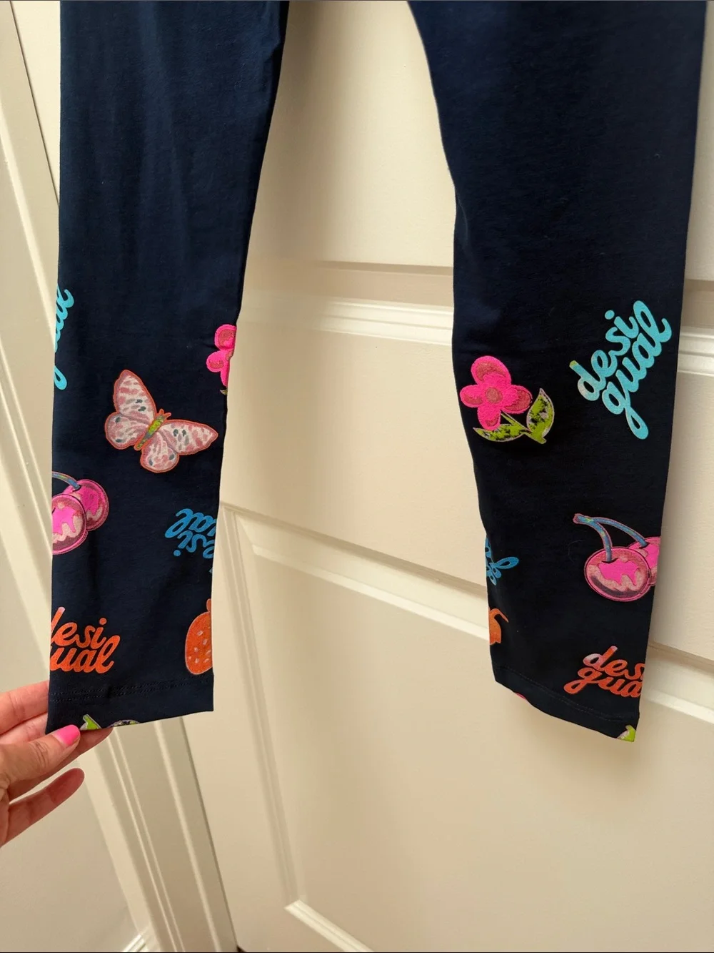 Desigual Girls Butterfly Leggings Size L